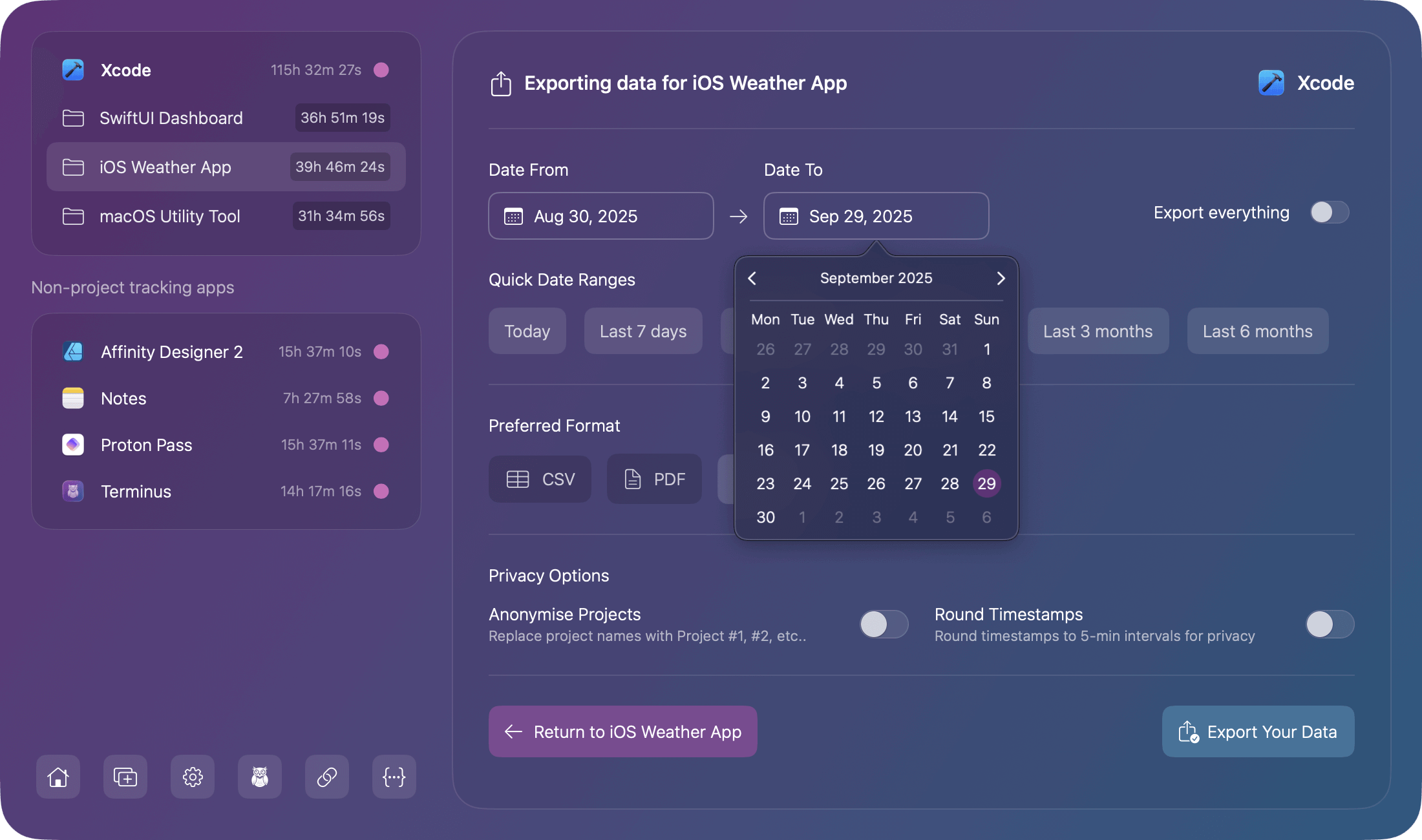 Flexible Export System